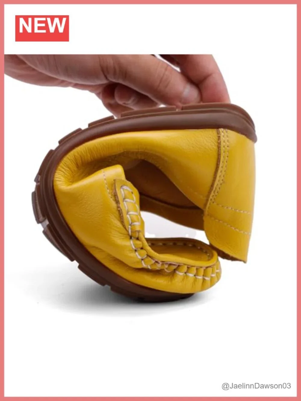Genuine Leather Slip-On Loafers Women Cushioned Arch Support Flats